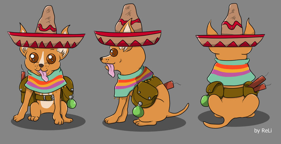 Diseño de personaje para videojuego. Colores digitales. Año 2024.